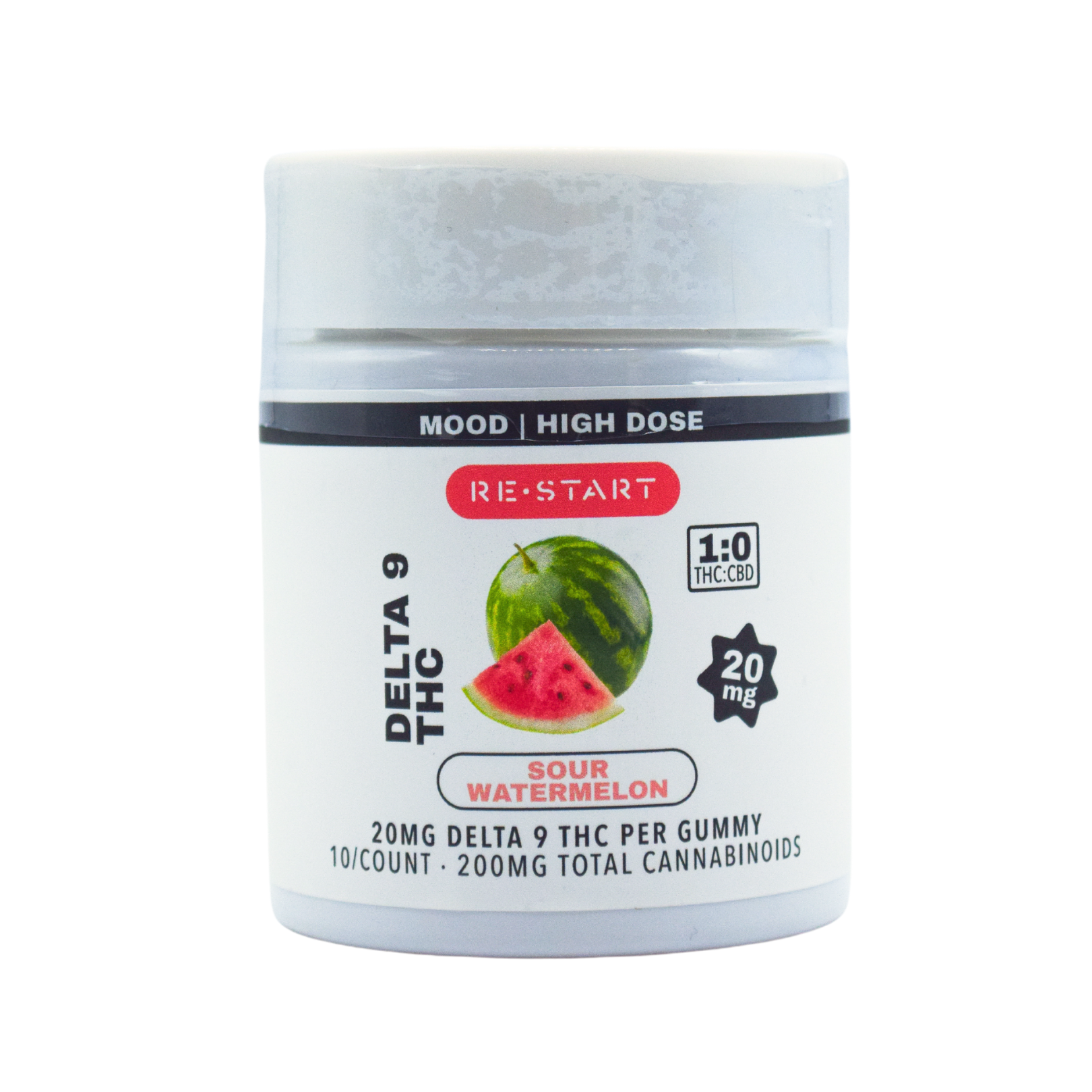 Delta 9 THC 20MG Gummies Watermelon / 10-ct (Reg. Price $45)